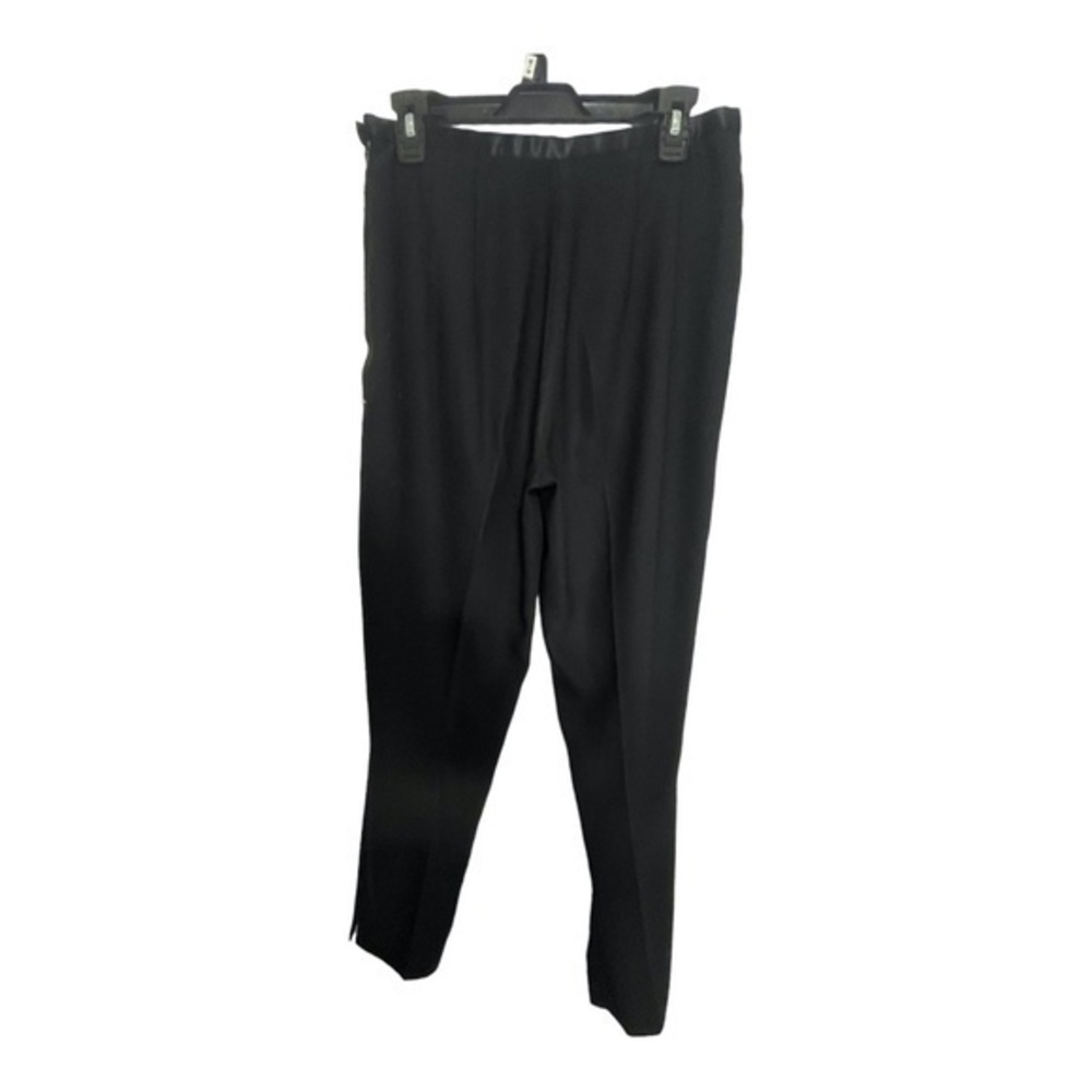 Nygard Collection Womens Tapered Leg High Rise Tuxedo Pants Side Zip Size M